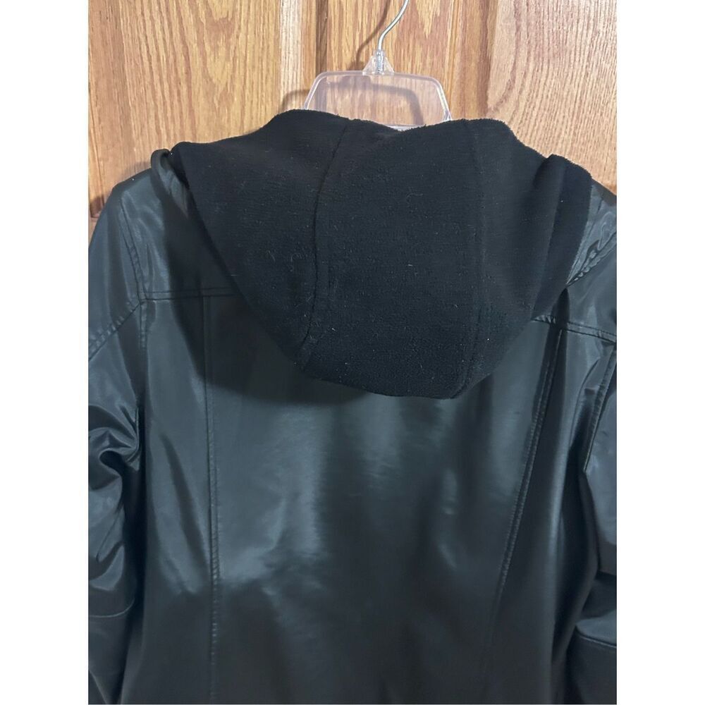 NorthCrest Women’s Black Fleece Hooded Zip Up Jacket Size M/10-12 - Picture 9 of 12